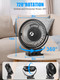 Frizcol 12000Mah 8 Inch Portable Clip On Fan,Battery Operated Camping Fan With Lights And Remote, Usb Fan Small Desk Fan Personal