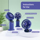 Handheld Fan,Portable Fan,5000Mah1120 Work Hours],Handheld Fan Rechargeable,90°Direction Adjustable,Led Display,5 Speed For Home