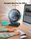 Portable Clip On Fan, Cordless Small Fan, Rechargeable Personal Fan, 10000Mah Battery Operated Desk Fan, Small Table Fan