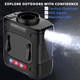 Mini Portable Waist Fan, Clip On Belt Fan, With Tactical Flashlight Sos Signal, Personal Shirt Fan Clip For Camping, Hiking