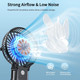 Handfan 10400Mah Portable Handheld Fan, Battery Operated Rechargeable Fan, Foldable Mini Personal Fan, Cooling Hand Fans