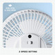 Hurricane Fans Classic 6 Inch Clip Fan Portable Fan With Strong Clamp, Two Speed Settings, And Adjustable Tilt Mechanism, White