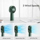 Jisulife Portable Handheld Fan With 3 Speeds , 4000Mah , Mini Personal Rechargeable , Max 16Hrs Battery Operated Usb , Outdoor