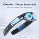 Jisulife Portable Neck Fan Pro, 100 Speeds Bladeless Fan, Stepless Knob, Led Display, 5000Mah Rechargeable Personal Fan, Mini