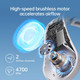 Jisulife Portable Neck Fan Upgraded, Necksupport Personal Fan Hands Free, 5 Speed Gears Adjustment, 3900 Mah Wearable Bladeless