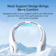 Jisulife Portable Neck Fan Upgraded, Necksupport Personal Fan Hands Free, 5 Speed Gears Adjustment, 3900 Mah Wearable Bladeless
