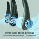 Jisulife Portable Neck Fan, Hands Free Bladeless Fan, 4000 Mah Battery Operated Wearable Personal Fan, Leafless, Rechargeable