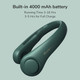 Jisulife Portable Neck Fan, Hands Free Bladeless Fan, 4000 Mah Battery Operated Wearable Personal Fan, Leafless, Rechargeable