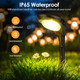 Solar Pathway Lights Outdoor, Upgraded Brighter Solar Garden Lights Waterproof, 3500K 6500K Landscape Lighting Modes Solar Lights