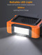 Koonie 10000Mah Waist Clip Fan With Solar Panel, 30H Working Time, Personal Led Light, Battery Powered Belt Fan, Strong Airflow Koonie 10000Mah Waist Clip Fan With Solar Panel, 30H Working Time, Personal Led Light, Battery Powered Belt Fan, Strong Airflow