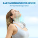 Labeol Portable Neck Fan, 6000Mah Battery Wearable Personal Neck Fan, Rechargeable Bladeless Neck Fan 360° Surrounding Wind