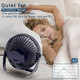 Desk Fan,Battery Operated Fan,Portable Table Fan,6Inch Foldable Travel Fan,2000Mah Desktop Fan,Three Wind Speeds, Extremely Quiet