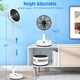 Lipety Foldable Oscillating Standing Fan With Remote, 8 Portable Table Quiet Fan, 7200Mah Rechargeable Usb C Folded Floor Fan