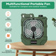 Oscillating Camping Fan, Battery Operated Fan With 10400 Mah Usb Rechargeable Battery, Camping Fan With Led Camping Light