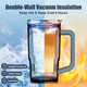 Briobite 2In1 Freeze and Insulated Stainless Steel Mug With Lid Freeze Cup 16Oz Stainless Steel