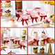 Zopeal Christmas Plastic Martini Glasses Champagne Cups Margarita Cocktail Glasses With Bow 2.8 Inch 5 Oz