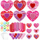 Vertintong Valentine's Day Air Dry Clay Kit For Adults Colored Heart Craft 30 Pcs