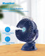 Mamibot Clip On Mist Fan, 360° Rotatable Mini Desk Fan, 2 Spray 5 Speeds Portable Personal Fan, 4000Mah Usb Rechargeable Battery