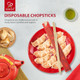 Soeos Chopsticks Disposable 100 Pairs Disposable Wooden Chopsticks With Red Packaging 7.6 Red