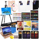 Esrich Deluxe Artist Painting Set Painting Supplies With 84 Paint(Oil Watercolor'acrylic Paint 141Pcs