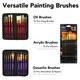Esrich Deluxe Artist Painting Set Painting Supplies With 84 Paint(Oil Watercolor'acrylic Paint 141Pcs