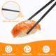 Culieavalre Fiberglass Chopsticks Reusable Set 5 Pairs Black GiftBoxed 9.5 Inch Black