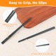 Culieavalre Fiberglass Chopsticks Reusable Set 5 Pairs Black GiftBoxed 9.5 Inch Black