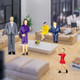 Xipegpa People Figurines Mini Trains Architectural 1:25 1:30 1:50 1:87 1:150 Scale 80Pcs