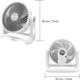 12V Electric Car Cooling Fan 360° Rotatable Dual Heads Air Circulator Fan Manual Rotation 2 Speed. White