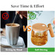 Foxnsk Self Stirring Mug Electric Mixing Cup High Borosilicate Glass Self Stirring 400Ml