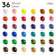 Tmol Acrylic Paint Set With 12 Art Brushes 36 Colors /Bottle) Acrylic 2 Oz