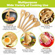 Vanpet Wooden Cooking Utensil Set Cute Spatula Set Funny Bamboo Kitchenware Unique