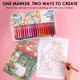 Grabie Dual Tip WaterBased Sketch Marker Set Of 100 Fineliner and Brush Set Of 100