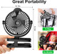 Minthouz Battery Operated Clip On Fan 8000Mah Rechargeable Portable Fan With Led Digital Display, 720° Rotation Small Desk Fan