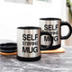 Httllh Self Stirring Coffee MugStainless Steel Coffee Mug With Lid 16 Oz Black