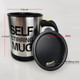 Httllh Self Stirring Coffee MugStainless Steel Coffee Mug With Lid 16 Oz Black