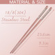 Tiicoo Chopsticks Reusable 18/8 Stainless Steel Chopsticks Pink Sakura Laser Engraved Metal Stainless Steel