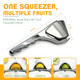 Printspree Heavy Duty Metal Lemon Squeezer Silver