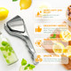 Printspree Heavy Duty Metal Lemon Squeezer Silver