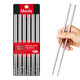 Maclia Metal Chopsticks 6 Pairs Stainless Steel