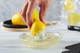 Biandeco Glass Lemon Juicer Manual Squeezer For Orange Grapefuit Small Citrus Extractor 2.02Oz Orange
