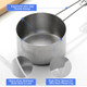 Yilihcia 10Piece Stainless Steel Measuring Cups And Spoons Set For Home Baking Stainless Steel