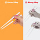 Hansgo Kids Training Chopsticks 4 Pairs Easy Grip Chopsticks For Toddlers and