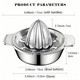 Etinslant Citrus Lemon Orange Grapefruit Juicer Manual Squeezer 304 Stainless Steel Robust 10Oz Orange