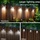 Solar Outdoor Deck Lights: 10Pack 30Led Fence Solar Step Outside Lights Waterproof,Stainless Steel Outdoor Stair Fence Porch Ligh