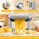 Zenadora Pasta Maker With 7 Thickness Settings Roller 2In1 Cutter Hand Crank Stainless Steel