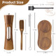 Suprnn Wooden Salt And Pepper Grinder Set 8 Inch 2 Pack
