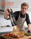 Tomeem Electric Salt And Pepper Grinder Set With Led Lights'rechargeable Automatic Pepper