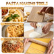 Qeanknar Pasta Making Tools Wood Pasta Making Kit With 3 Rolling Pins 9 Piece