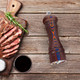 Myrainbow Pepper Mill Grinder Adjustable Wooden Grinders Pakkawood Pepper Mill Refillable Pepper 7 Inch